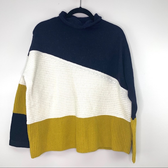 French Connection Patchwork Roll Neck Sweater - Picture 2 of 13